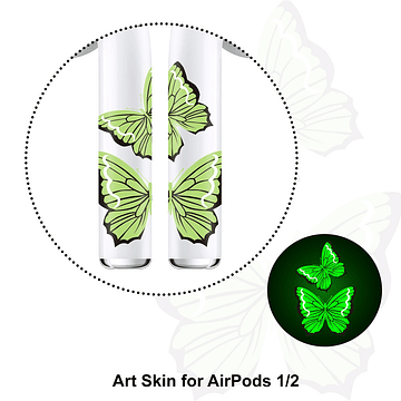 Sticker Autoadhesivo para Audifonos Airpods 1-2 Mariposa