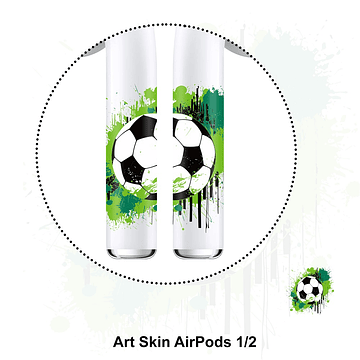 Sticker Autoadhesivo para Audifonos Airpods 1-2 Futbol