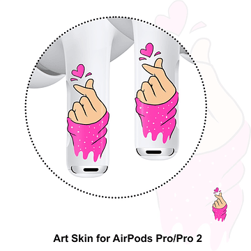 Sticker Autoadhesivo para Audifonos Airpods Pro-Pro2 Corazon