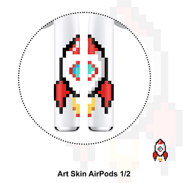 Sticker Autoadhesivo para Audifonos Airpods 1-2 Cohete