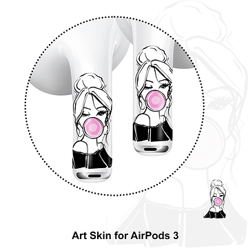 Sticker Autoadhesivo para Audifonos Airpods 3 Chica Pop