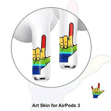 Sticker Autoadhesivo para Audifonos Airpods 3 Mano L