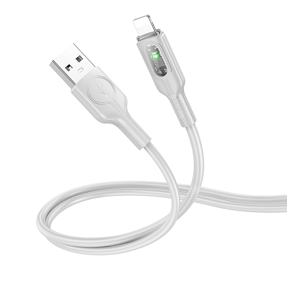 Cable Hoco U120 Explore USB A Lightning Gris