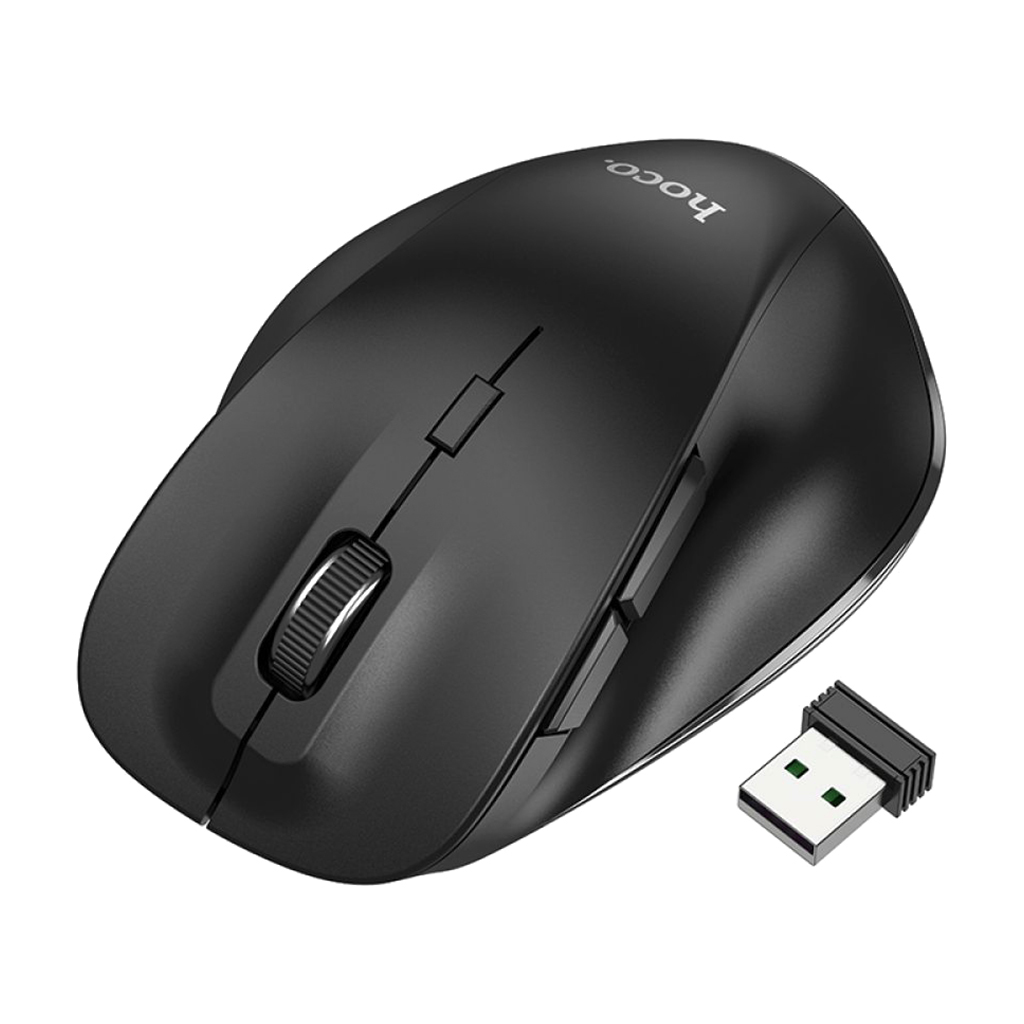 Mouse Inalámbrico Hoco GM24 Mystic six-button dual-mode, negro