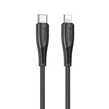 Cable PD a Lightning Awei CL-182i, Negro 