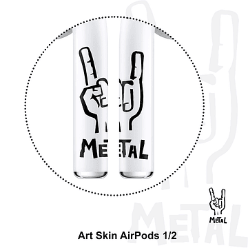 Sticker Autoadhesivo para Audifonos Airpods 1-2 Metal