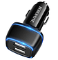 Cargador para auto Borofone BZ14 Max dual USB Negro - Miniatura 1