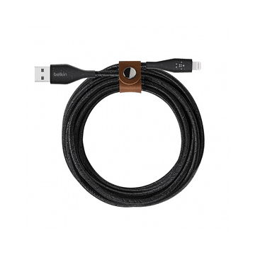 Cable Belkin Lightning a USB-A 1.2 Mt Duratek Plus Negro