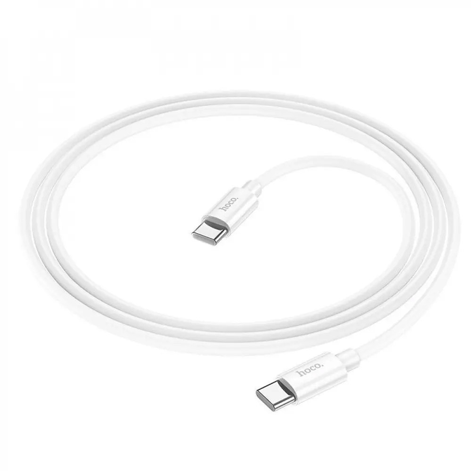 Cable Hoco X87 Magic silicone USB C PD a USB C PD 60W Blanco 3