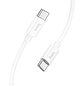 Cable Hoco X87 Magic silicone USB C PD a USB C PD 60W Blanco - Miniatura 4