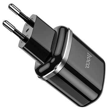 Cargador Hoco N4 Aspiring dual port USB 2.4A Negro