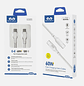 Cable PD a PD 3A 60W Miccell VQ-D126 Blanco - Miniatura 2