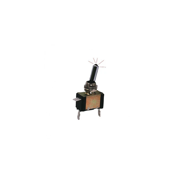 Interruptor ON / OFF Metal con LED Rojo
