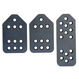 Kit 3 Pedales GT2i Race & Safety Negro / Plata con Tornillerí­a