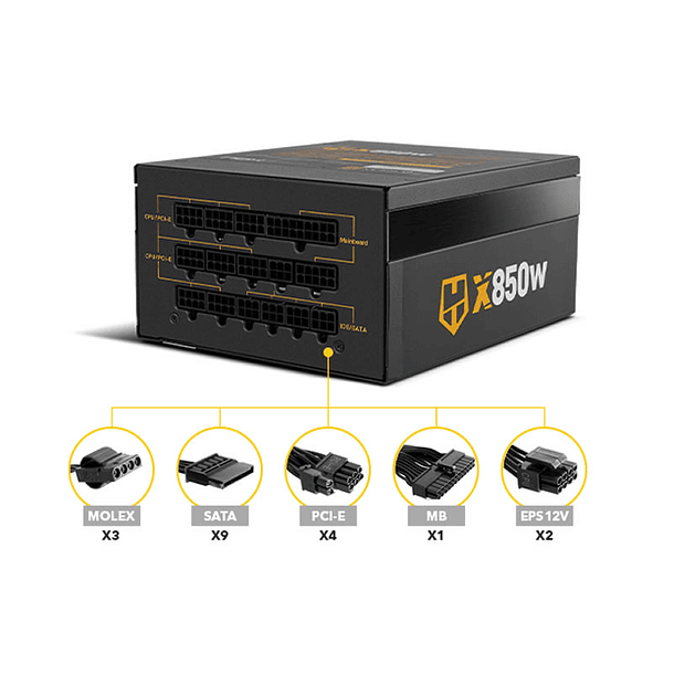 Fuente de Poder Hummer X 850W Modular 80+Gold 2