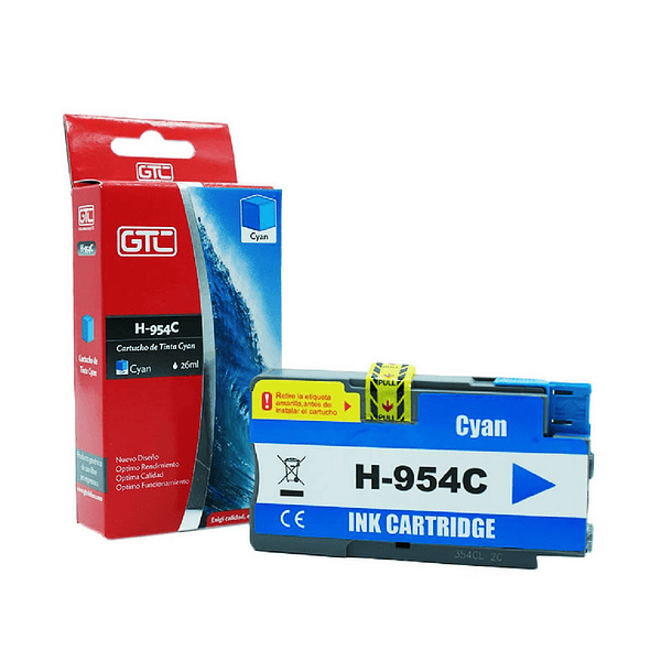 Cartucho Inkjet GTC H-954 C 26ml 