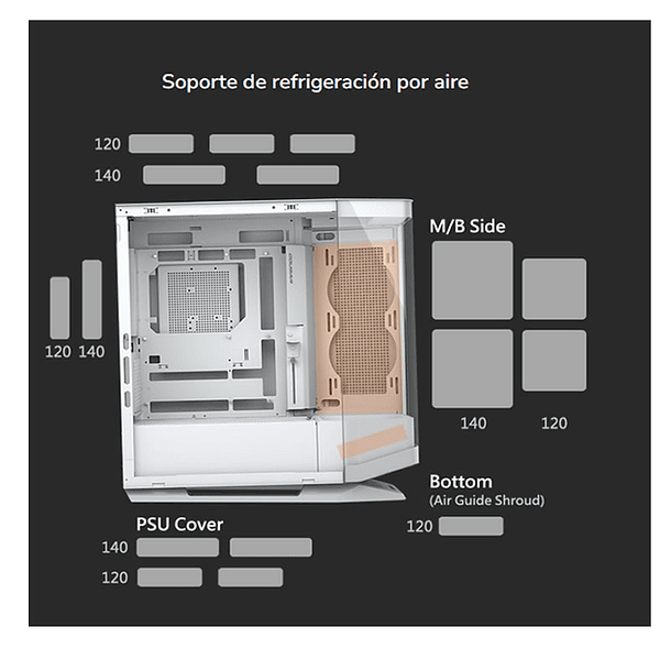 Gabinete Cougar Fv270 White 2
