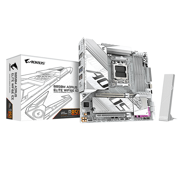 Placa Madre AMD B850M Aorus Elite WIFI6E ICE 1