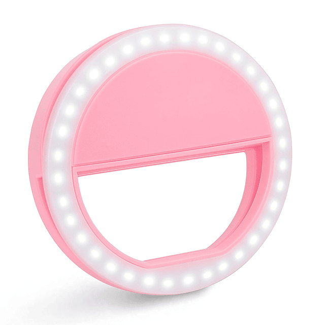 Aro Luz Led Celular Para Selfies 3 Modos De Luz Recargable