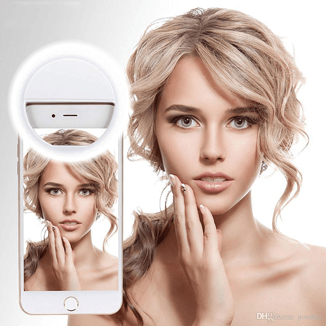 Aro Luz Led Celular Para Selfies 3 Modos De Luz Recargable