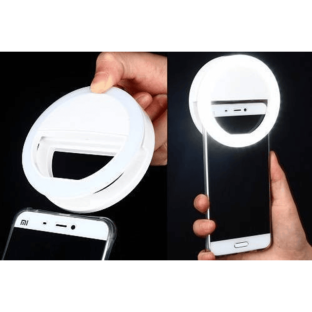 Aro Luz Led Celular Para Selfies 3 Modos De Luz Recargable