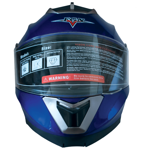 Casco de Moto FGN Doble Mica Abatible AZUL