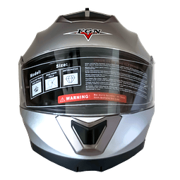 Casco de Moto FGN Doble Mica Abatible PLATA