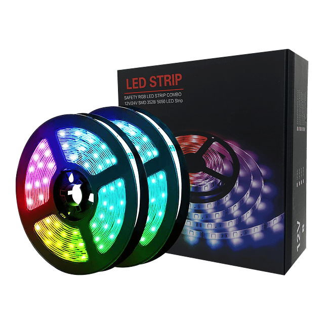 Cinta Tira Con Luz LED De 5 Mts. Mando A Distancia Modelo RGB-5050