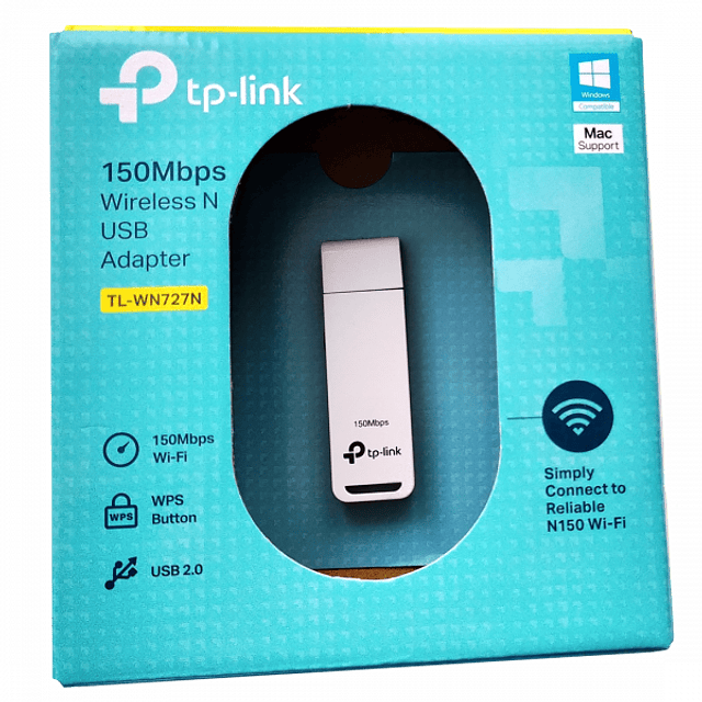 Adaptador Inalámbrico Wi-Fi USB Tp-Link TL-WN727N 150 Mbps