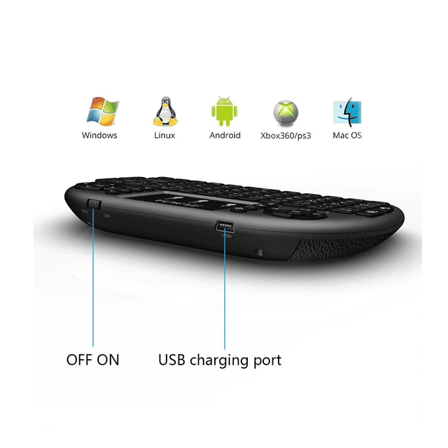 Mini Teclado Inalámbrico 2.4g Android Tv Box Consola Backlit