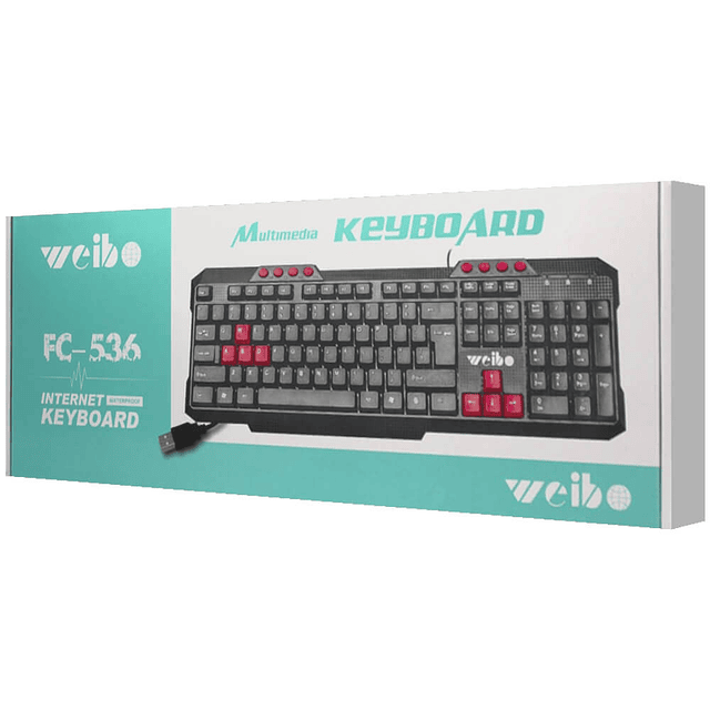 Multimedia Keyboard Weibo Fc-536 Usb Waterproof