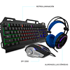 Set Gamer (Teclado + Mouse + Audífonos) RGB Jedel Modelo CP-02