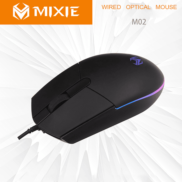 Mouse Gamer Óptico LED RGB 1000 dpi Modelo M02