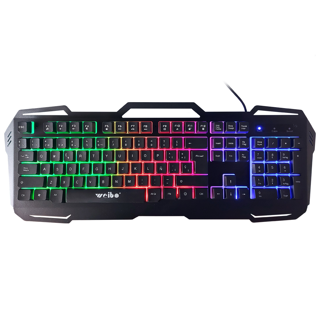 Teclado Gamer Weibo Wb-539 Retroiluminado / Usb 3.0/2.0/1.1