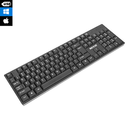 Teclado Mixie X7 Usb Standard Alambrico Diseño Ergonomico