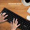 Teclado Mixie X7 Usb Standard Alambrico Diseño Ergonomico