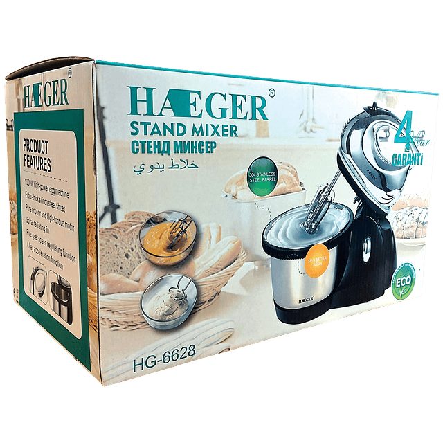 Batidora Con Bowl Estacionario Haeger Hg-6628