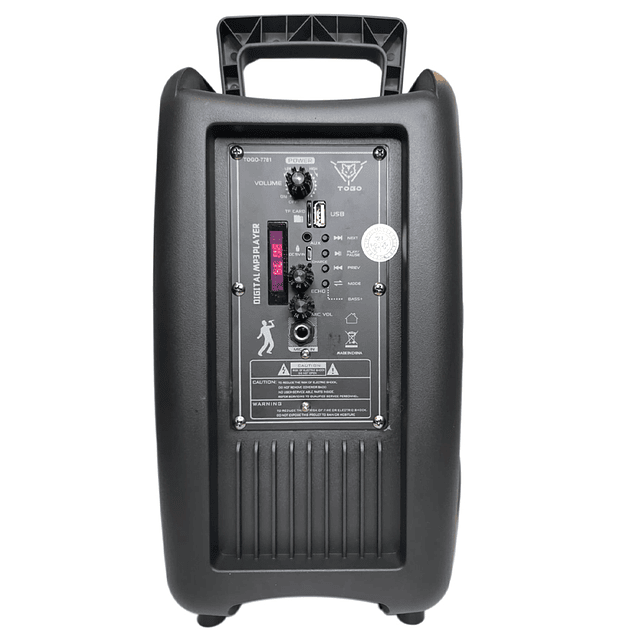 Parlante Bluetooth Karaoke Con Micrófono Inalámbrico Doble Batería 1000W. Modelo TOGO-7781