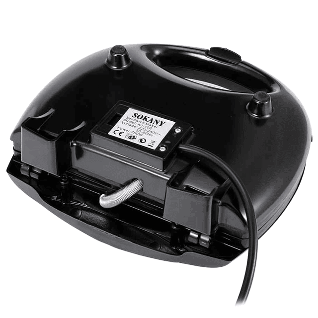 Sandwichera Tostadora Sokany 750w, Negra Kj-102