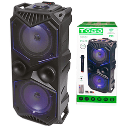 Parlante Bluetooth Con Micrófono Inalámbrico Para Karaoke - Fiestas - Eventos Doble Batería 4500W. Modelo TOGO-778