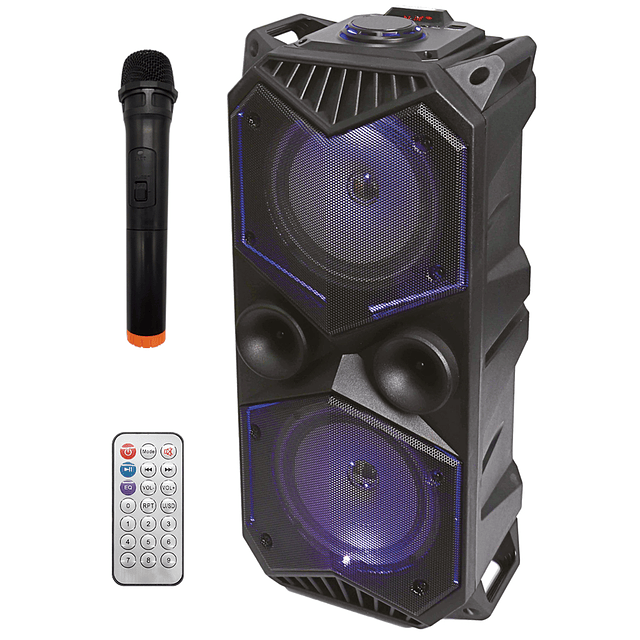 Parlante Bluetooth Con Micrófono Inalámbrico Para Karaoke - Fiestas - Eventos Doble Batería 4500W. Modelo TOGO-778