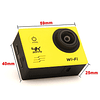 Cámara Tipo Go Pro Resolución 4K Ultra HD - 30FPS - WiFi - Colores