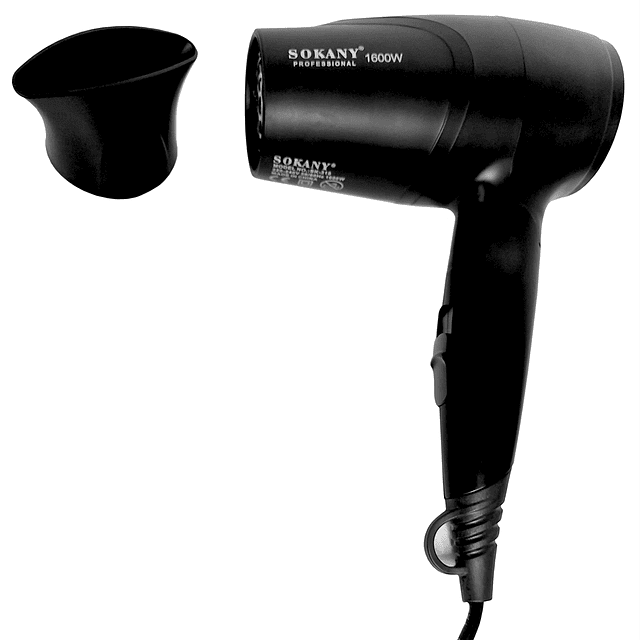 Secador De Cabello Sokany SK-318 / Plegable / Aire Caliente y Frío / 1.600W.