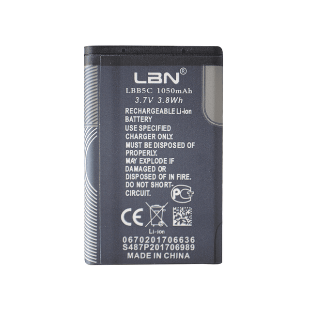 Bateria Lbn Lbb5c Para Celular Senior 1050mah 3.7v Li-ion