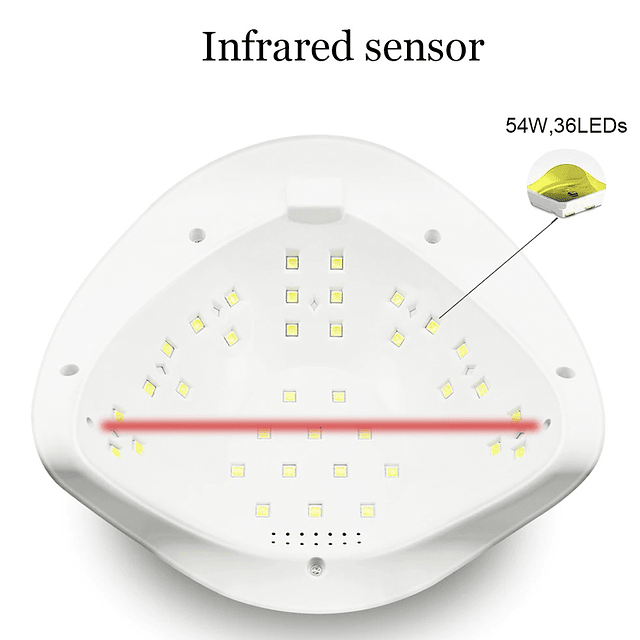 Lampara Led Uv SUN X 54w Esmalte Permanente Uñas Manicure