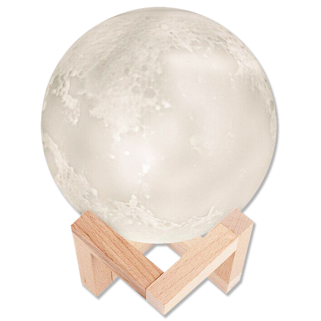 2 En 1 Humidificador Lámpara De Luna Usb Led Aromaterapia