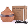 Humidificador De Aromaterapia Kp-1525 Usb De 300 Ml Led Rgb Marron Claro