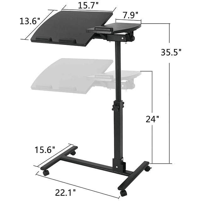 Escritorio Ajustable Plegable y Retráctil Para Notebook / Modelo HS-302