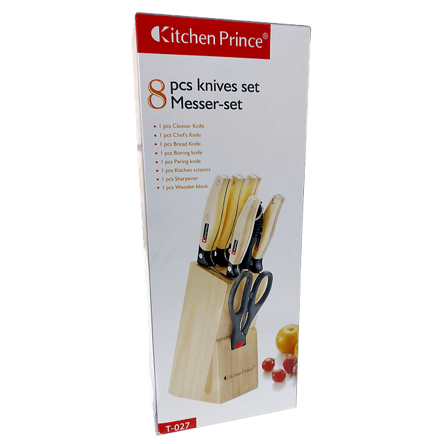 Set De Cuchillos 8 Pcs Kitchen Prince T-027