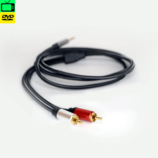 Cable Adaptador Audio Sonido AUX Jack 3.5mm. M Plug RCA /